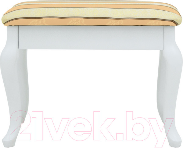 Изображение товара Банкетка Мебелик Ретро с ящиком (белый/полоса бежевый)