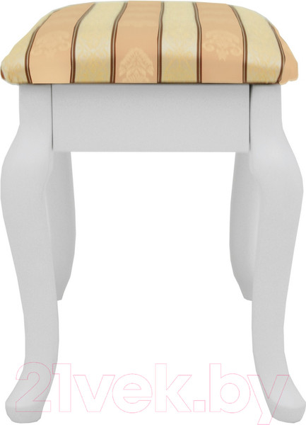 Изображение товара Банкетка Мебелик Ретро с ящиком (белый/полоса бежевый)