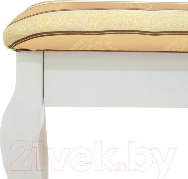 Изображение товара Банкетка Мебелик Ретро с ящиком (белый/полоса бежевый)