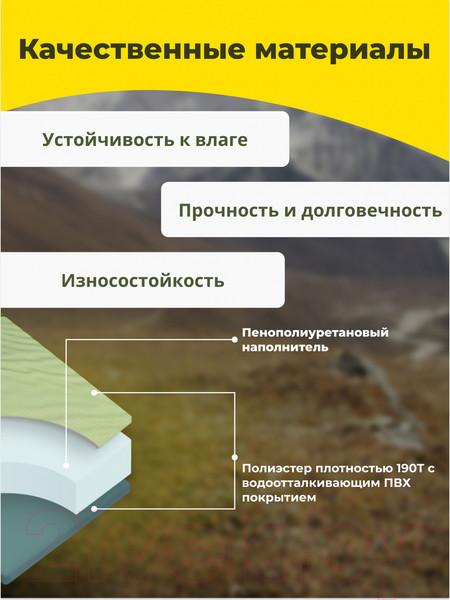 Изображение товара Туристический коврик Sundays ZC-SIM001-2 (10см, оливковый)