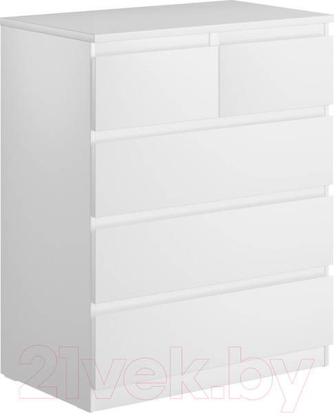 Изображение товара Комод Mio Tesoro Мальта 5 ящиков 80x99 2.05.02.080.1 (белый)