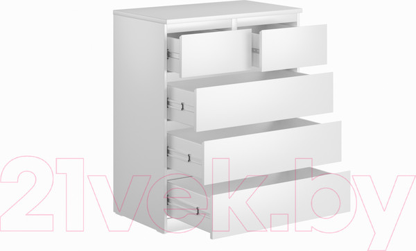 Изображение товара Комод Mio Tesoro Мальта 5 ящиков 80x99 2.05.02.080.1 (белый)