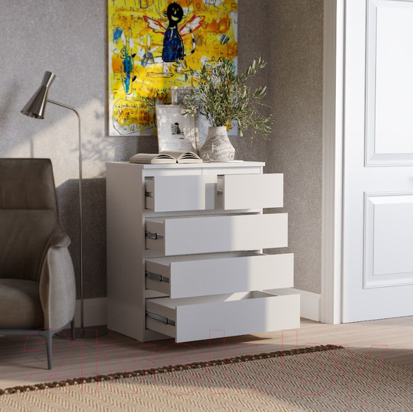 Изображение товара Комод Mio Tesoro Мальта 5 ящиков 80x99 2.05.02.080.1 (белый)