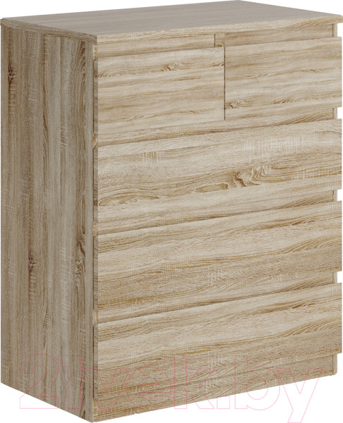 Изображение товара Комод Mio Tesoro Мальта 5 ящиков 80x99 2.05.02.080.3 (дуб сонома)