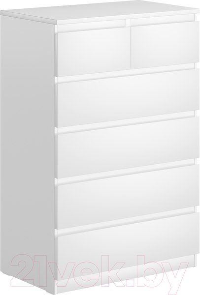 Изображение товара Комод Mio Tesoro Мальта 6 ящиков 80x121 2.05.02.100.1 (белый)