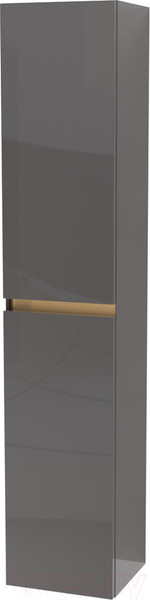 Изображение товара Шкаф-пенал для ванной ЗОВ Софи 150 / SP150MWFMLGVG (грифель глянец)