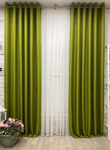 Изображение товара Штора Модный текстиль 06L1 / 112MT391020 (260x150, лайм)