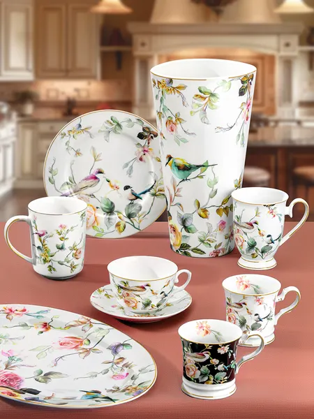 Изображение товара Чашка с блюдцем Elan Gallery Певчие птички / 730756