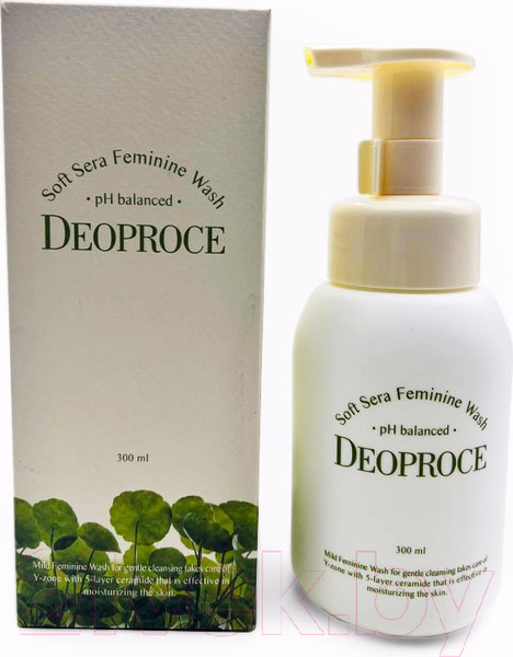 Изображение товара Пенка для интимной гигиены Deoproce Soft Sera Feminine Wash Мягкая увлажняющая с керамидами (300мл)