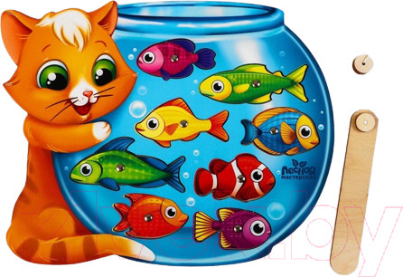Изображение товара Развивающий игровой набор Лесная мастерская Магнитная рыбалка Кот / 4276034
