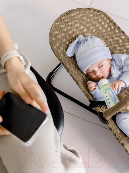 Изображение товара Детский шезлонг Amarobaby Baby Time / AB21-25BT/03 (бежевый)