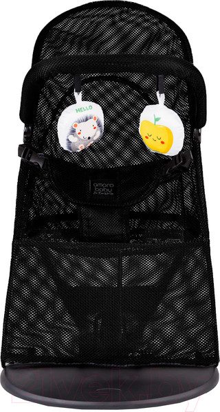 Изображение товара Детский шезлонг Amarobaby Baby Time / AB21-25BT/09 (черный)