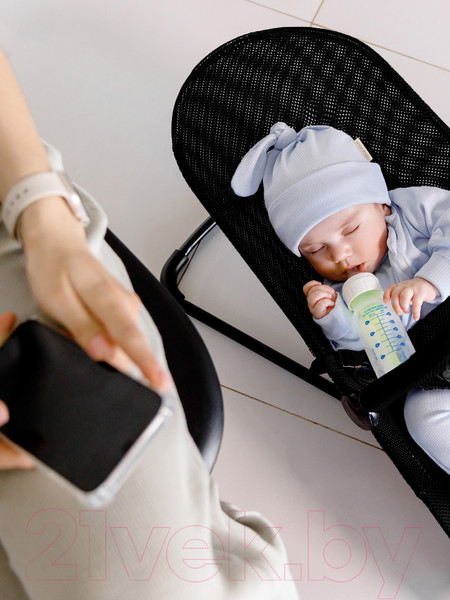 Изображение товара Детский шезлонг Amarobaby Baby Time / AB21-25BT/09 (черный)