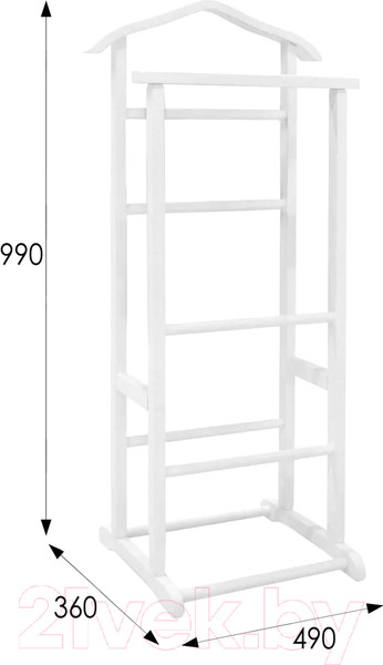 Изображение товара Стойка для одежды Мебелик Костюмная Слуга 1 (белый)