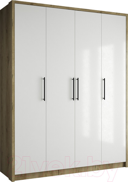 Изображение товара Комплект мебели для спальни Евва Престиж ПР-1.2 (дуб кантри золотой/белый)