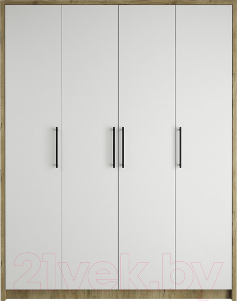 Изображение товара Комплект мебели для спальни Евва Престиж ПР-1.2 (дуб кантри золотой/белый)