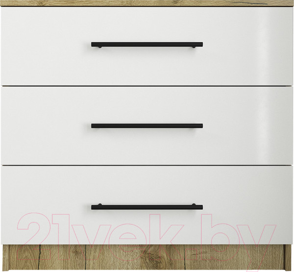 Изображение товара Комплект мебели для спальни Евва Престиж ПР-1.2 (дуб кантри золотой/белый)