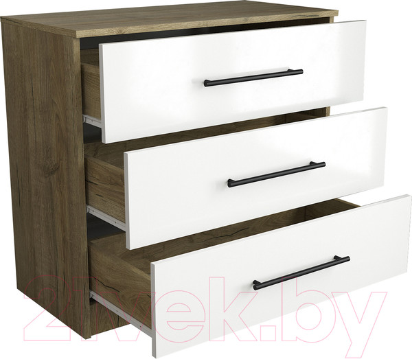 Изображение товара Комплект мебели для спальни Евва Престиж ПР-1.2 (дуб кантри золотой/белый)