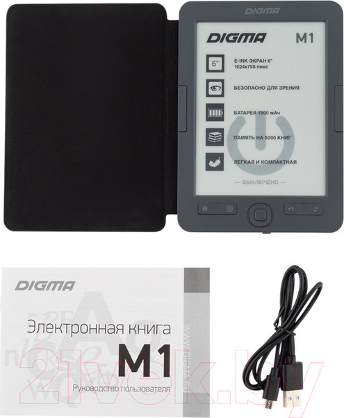 Изображение товара Электронная книга Digma M1 (темно-серый)