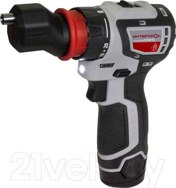 Изображение товара Аккумуляторная дрель-шуруповерт Интерскол ДА-10/12В (687.2.2.79)