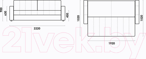 Изображение товара Диван Rivalli Даллас (Romano Aqua)