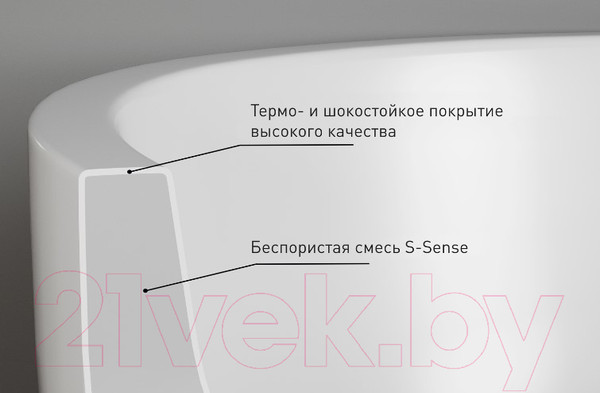 Изображение товара Ванна из искусственного мрамора Salini Ornella Kit 170x80 / 102424M (S-Stone, матовый)