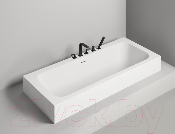 Изображение товара Ванна из искусственного мрамора Salini Ornella Axis Kit 190x90 / 103522M (S-Stone, матовый)