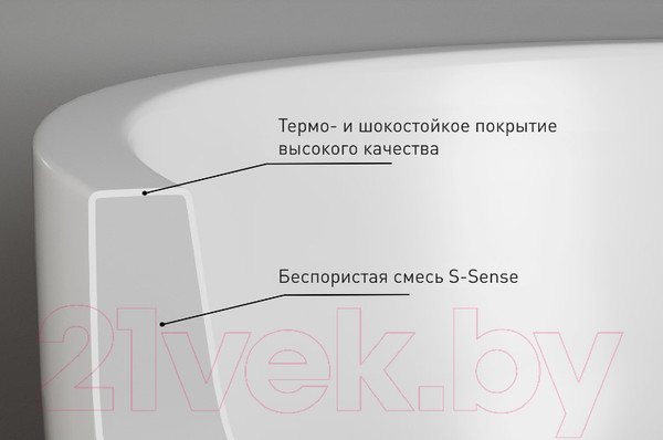 Изображение товара Ванна из искусственного мрамора Salini Sofia Corner 170x85 R / 102524M (S-stone, матовый)
