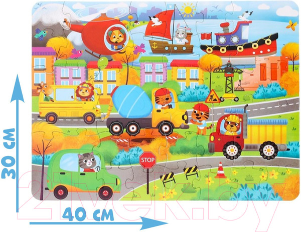 Изображение товара Развивающая игра Puzzle Time Такие разные машины / 6778878