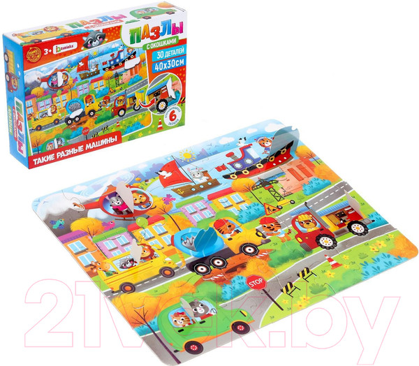 Изображение товара Развивающая игра Puzzle Time Такие разные машины / 6778878