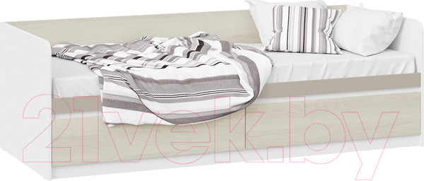Изображение товара Кровать-тахта ТриЯ Сканди ТД-386.12.01 (дуб гарден/белый)