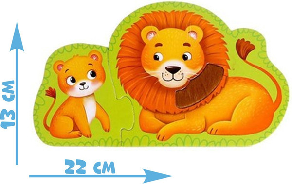 Изображение товара Развивающая игра Puzzle Time С тактильными вставками. Любимый зоопарк / 4674432