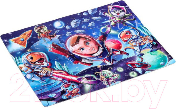 Изображение товара Пазл Puzzle Time Светящийся в темноте Космический десант / 4659850 (88эл)