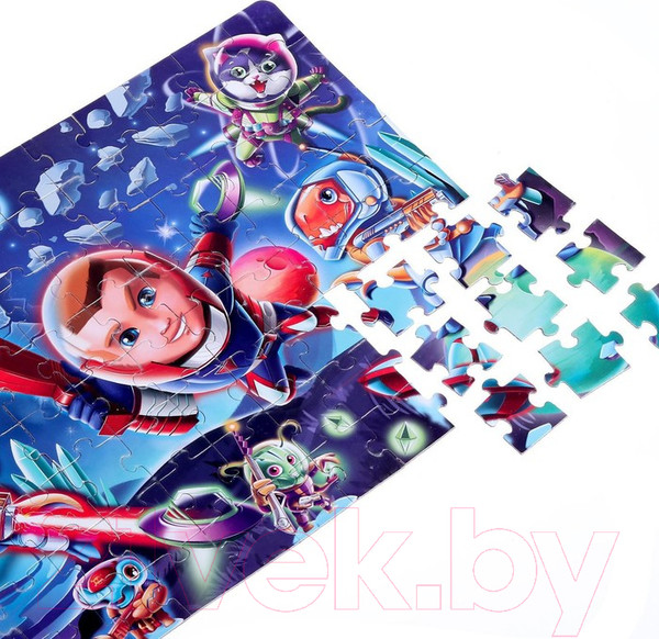Изображение товара Пазл Puzzle Time Светящийся в темноте Космический десант / 4659850 (88эл)