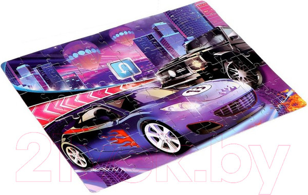 Изображение товара Пазл Puzzle Time Светящийся Крутые тачки / 4659852 (88эл)