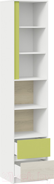 Изображение товара Шкаф-пенал ТриЯ Сканди СМ-386.07.20-20 (дуб гарден/белый/зеленый)