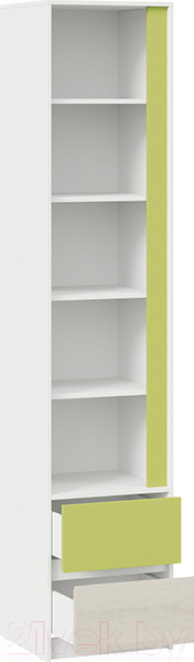 Изображение товара Шкаф-пенал ТриЯ Сканди СМ-386.07.21-20 (дуб гарден/белый/зеленый)