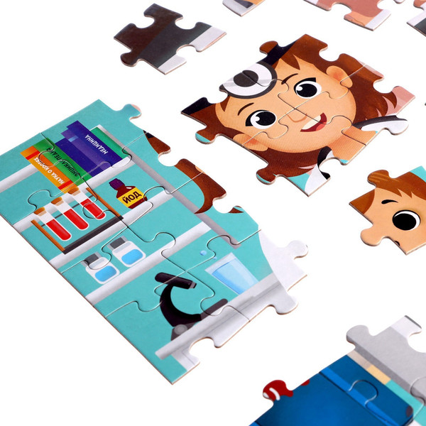Изображение товара Пазл Puzzle Time С фонариком Кабинет врача / 7149464 (63эл)