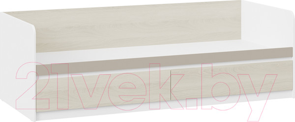 Изображение товара Кровать-тахта ТриЯ Сканди СМ-386.12.002 (дуб гарден/белый/глиняный серый)