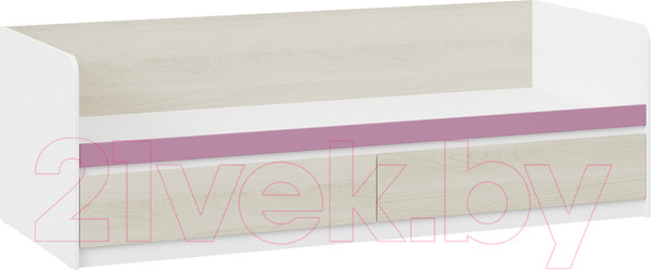 Изображение товара Кровать-тахта ТриЯ Сканди СМ-386.12.002 (дуб гарден/белый/лиловый)