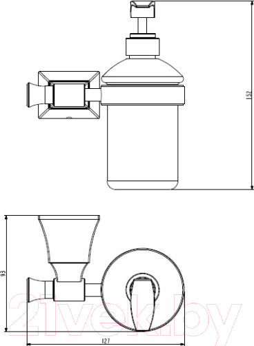 Изображение товара Дозатор для жидкого мыла Art&Max Genova AM-M-012-CR