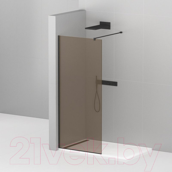 Изображение товара Душевая стенка Cezares LIBERTA-L-1-110-120-BR-NERO