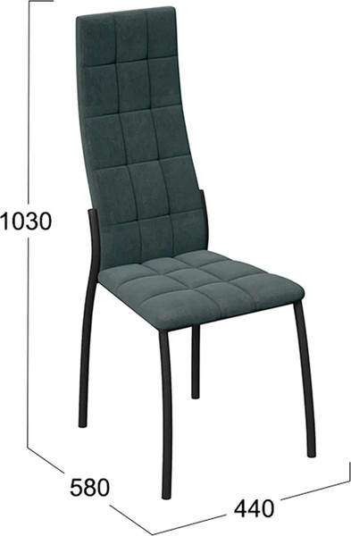 Изображение товара Стул ТриЯ Кредо (черный муар/микровелюр боска 26 темно-серый)