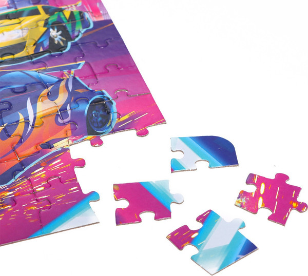 Изображение товара Набор пазлов Puzzle Time С фигурными пазлами Ночные гонки 4 в 1 / 7882445