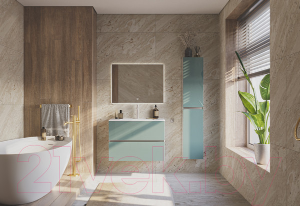 Изображение товара Тумба с умывальником ЗОВ Софи 60 / S60MW0MAGVA-SU60 (адриатик)