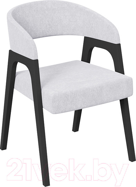 Изображение товара Стул ТриЯ Техас 1 W-101 (черное дерево/ткань 210 велюр Jercy Silver)