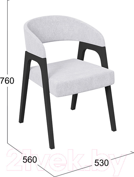 Изображение товара Стул ТриЯ Техас 1 W-101 (черное дерево/ткань 210 велюр Jercy Silver)