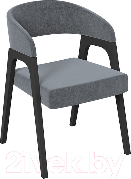 Изображение товара Стул ТриЯ Техас 1 W-101 (черное дерево/ткань 219 велюр Jercy Graphite)