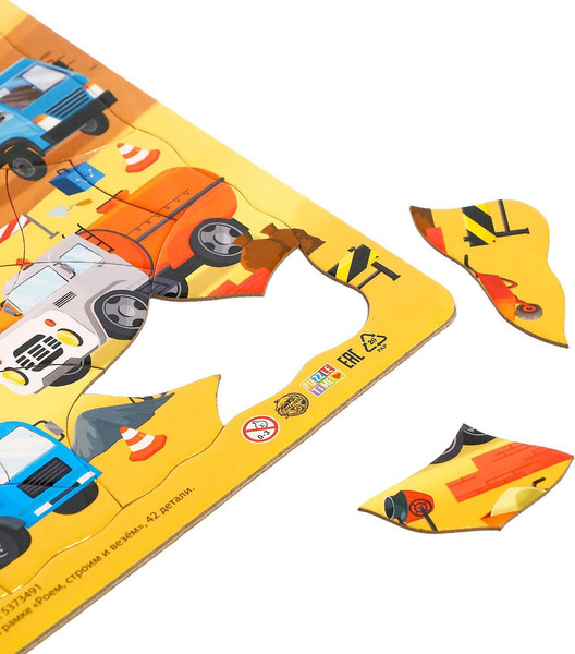 Изображение товара Пазл Puzzle Time Роем, строим и везем / 5373491 (42эл)