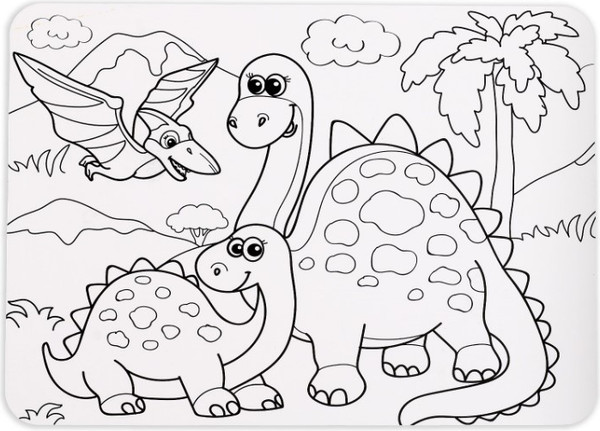 Изображение товара Развивающая игра Puzzle Time Мир динозавров С раскраской / 4659718 (34эл)